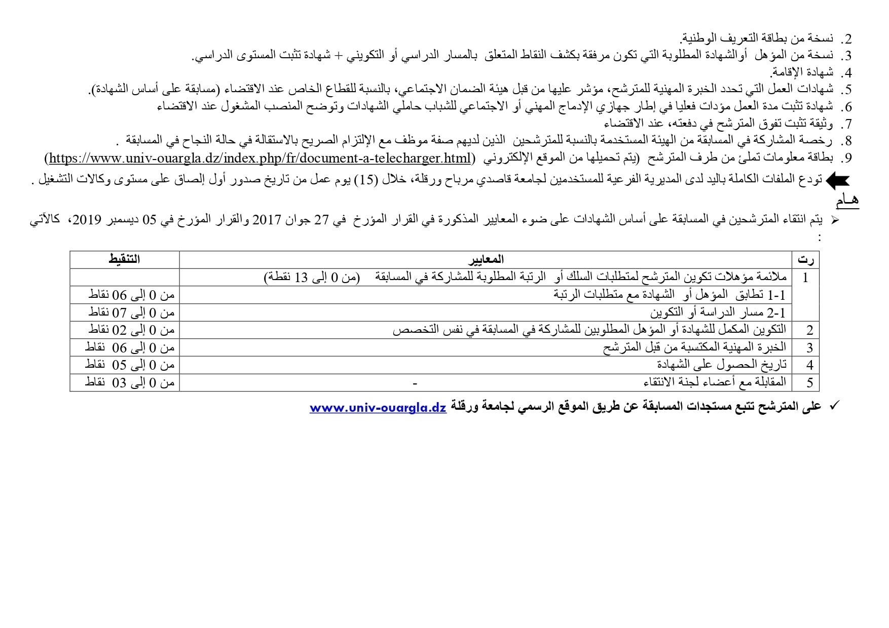 إعلان التوظيف لرتبة من 1 11 سنة 2021 page 0002 min
