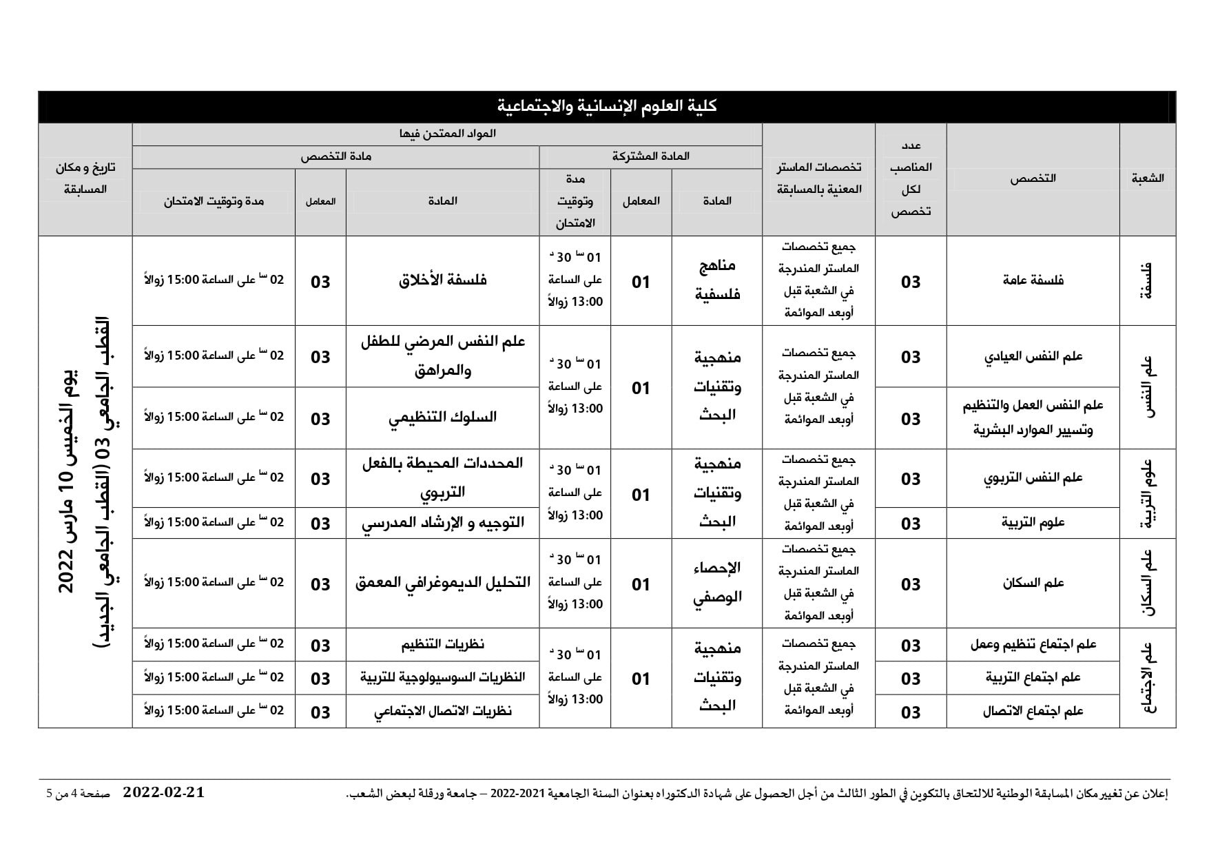 إعلان تغيير مكان المسابقة لبعض الشعب النهائي compressed page 0004 min
