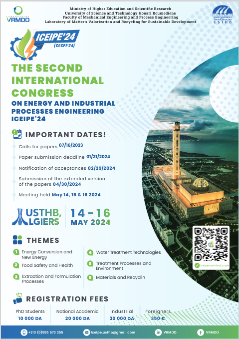 The second International Congress on Energy and Industrial Processes Engineering ICEIPE24