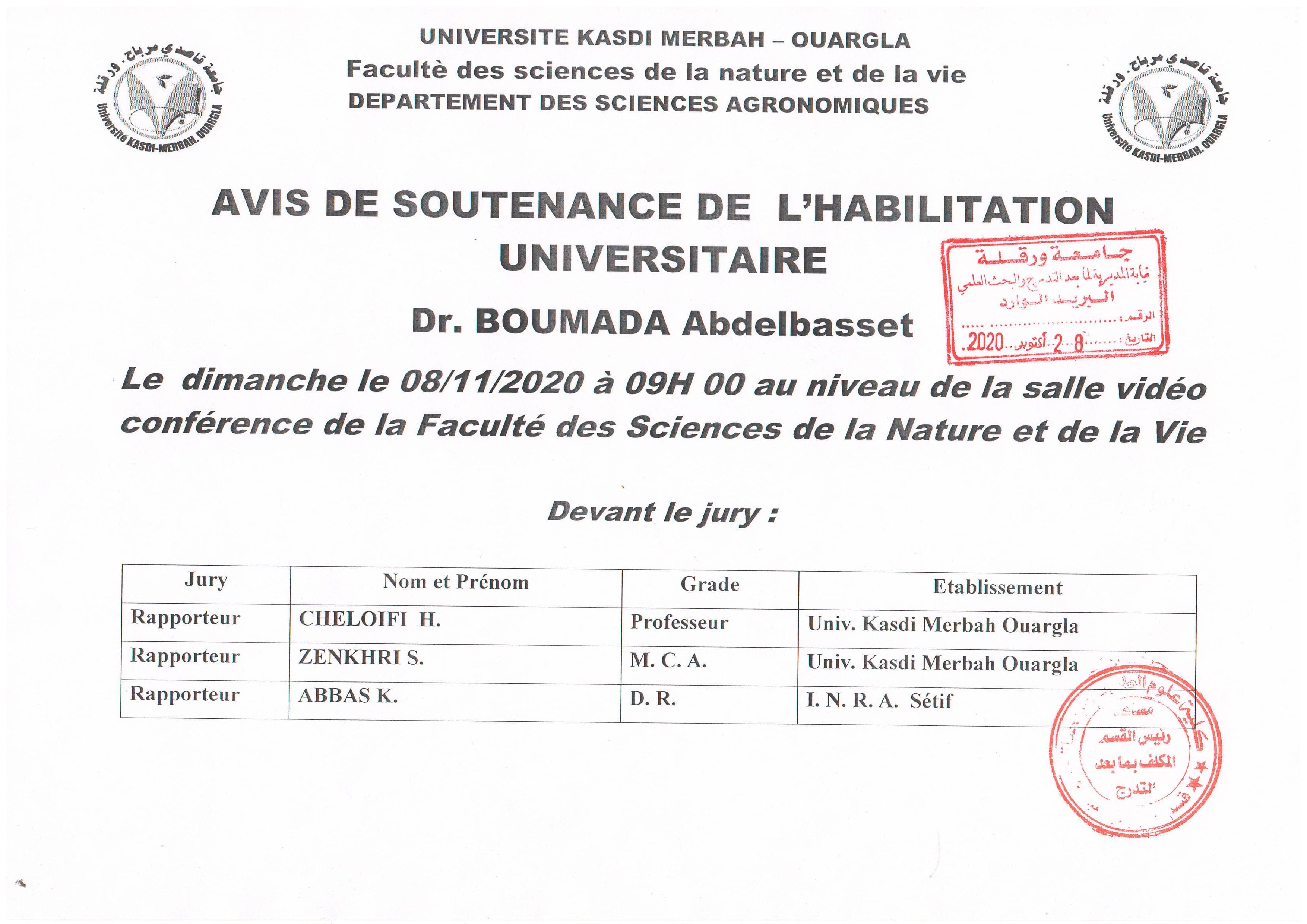 AVIS DE SOUT Habilitation boumada 1