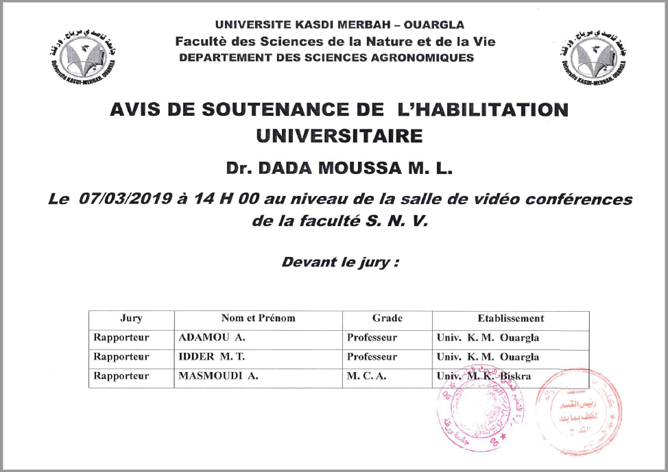 habilitation dada mousa med lakhder